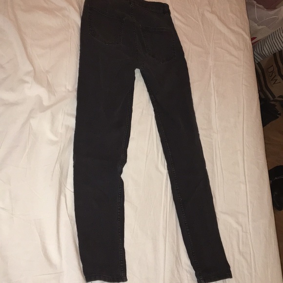 Dark grey skinny high waist jeans - Picture 3 of 4